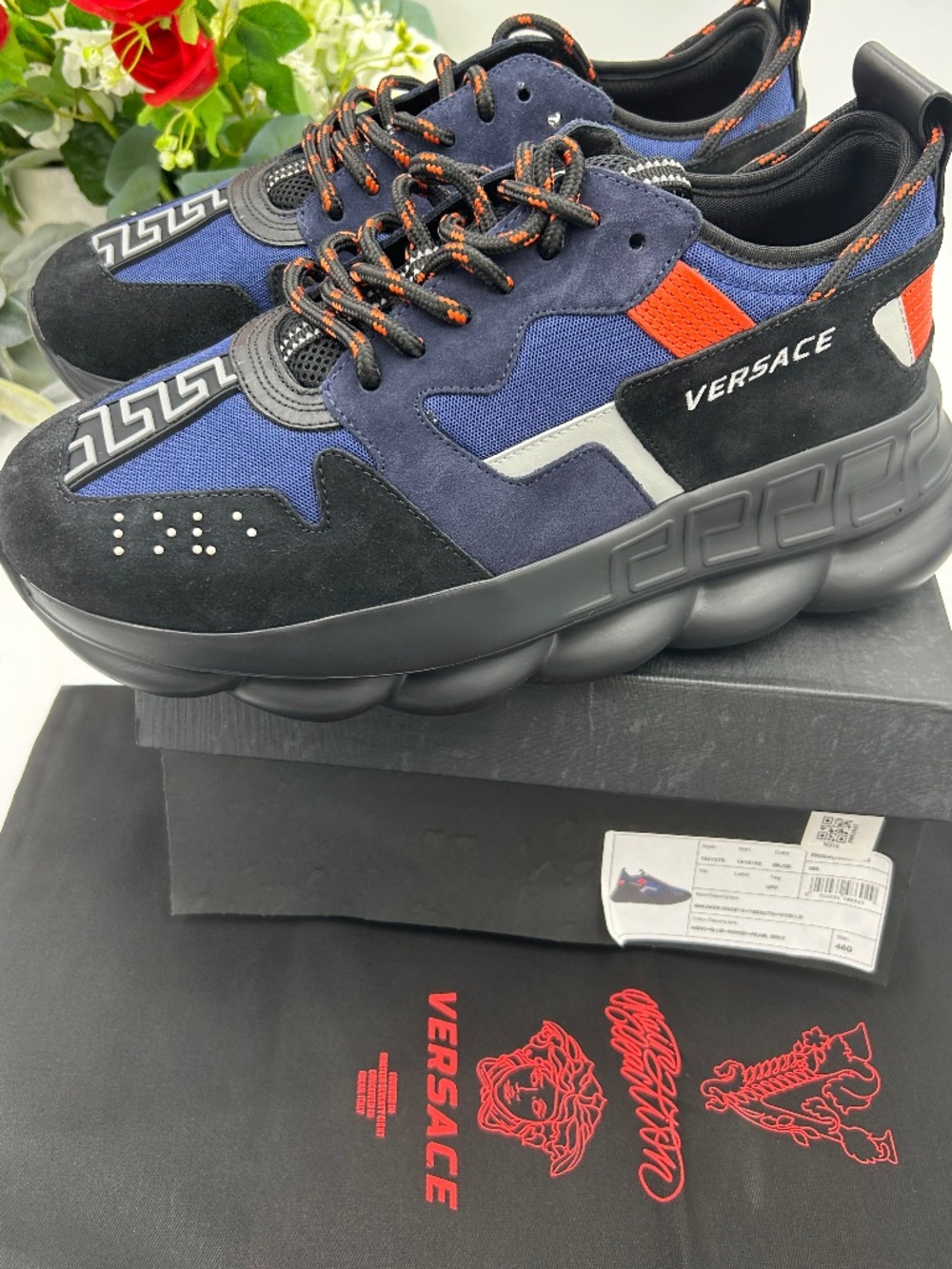 Men’s Versace Chain Reaction Sneakers. Size 46. Made in Italy.